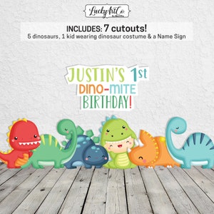 Dinosaur Cutouts, Dinosaur Birthday Backdrop, Dinosaur Birthday, Printed Cutouts, Personalized, Photo Props, Room Decor