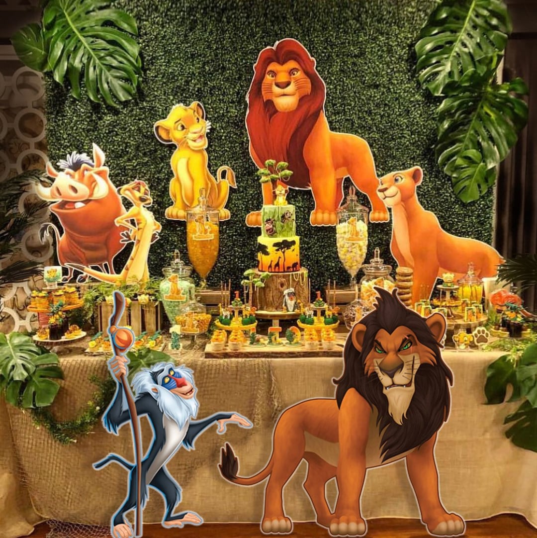 Lion King Cutouts, Lion King Birthday Backdrop, Lion King Birthday
