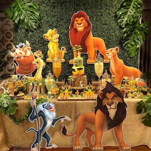 Lion King Cutouts, Lion King Birthday Backdrop, Lion King Birthday, Printed Cutouts, Personalized, Photo Props, Room Decor, Baby Photoshoot