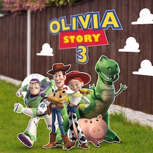 Toy Story Cutouts, Toy Story Birthday Backdrop, Toy Story Birthday, Printed Cutouts, Personalized, Photo Props, Room Decor