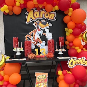 Hot Cheetos Birthday Backdrop, Hot Cheetos Cutouts, Hot Cheetos Props, Hot Cheetos Birthday, Yard Signs, Room Decor, Personalized, PRINTED
