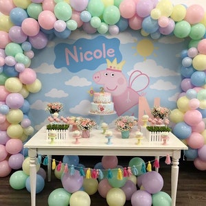 Peppa Pig Birthday Backdrop, Peppa Pig Backdrop, Birthday Backdrop, Peppa Pig Party, Peppa Pig Birthday Banner, Personalized