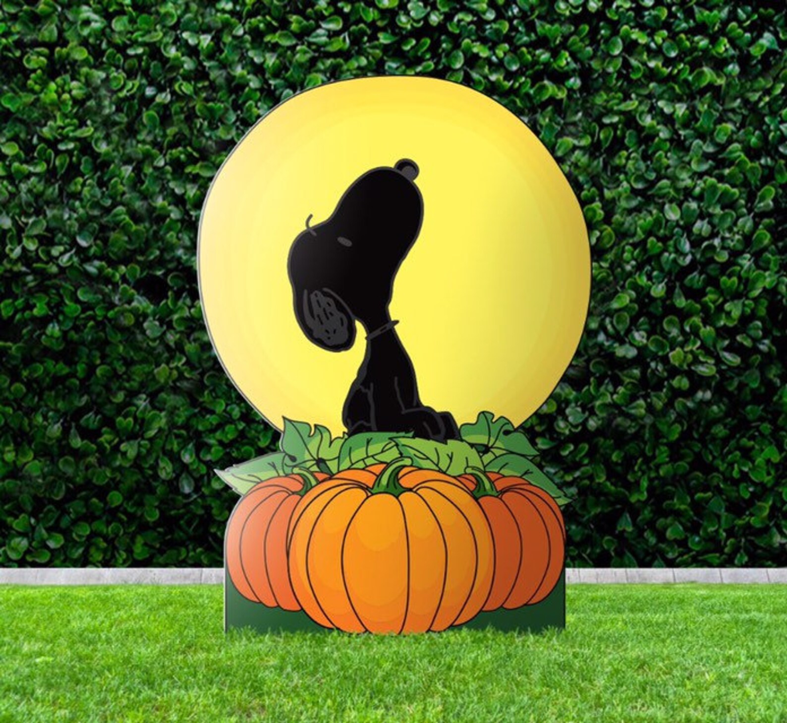 Great Pumpkin Halloween Yard Art Snoopy and Charlie Brown Etsy