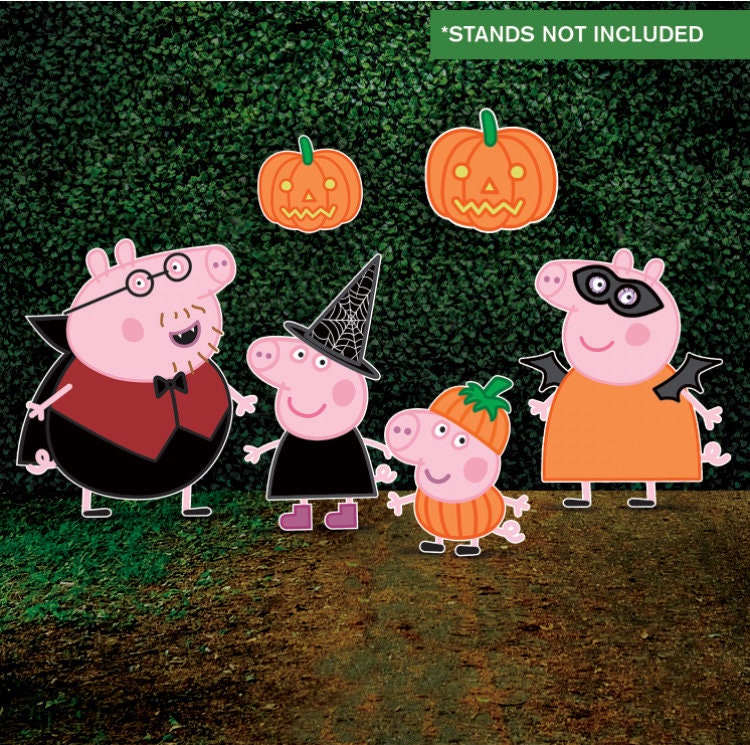 Peppa Pig Halloween Yard Sign Peppa Pig Cutouts SET Peppa Pig