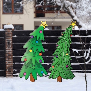 Grinch Yard Decoration, Whoville Trees, Christmas Trees, Whoville Tree Cutouts, Printed on: 4mm CORRUGATED BOARD!