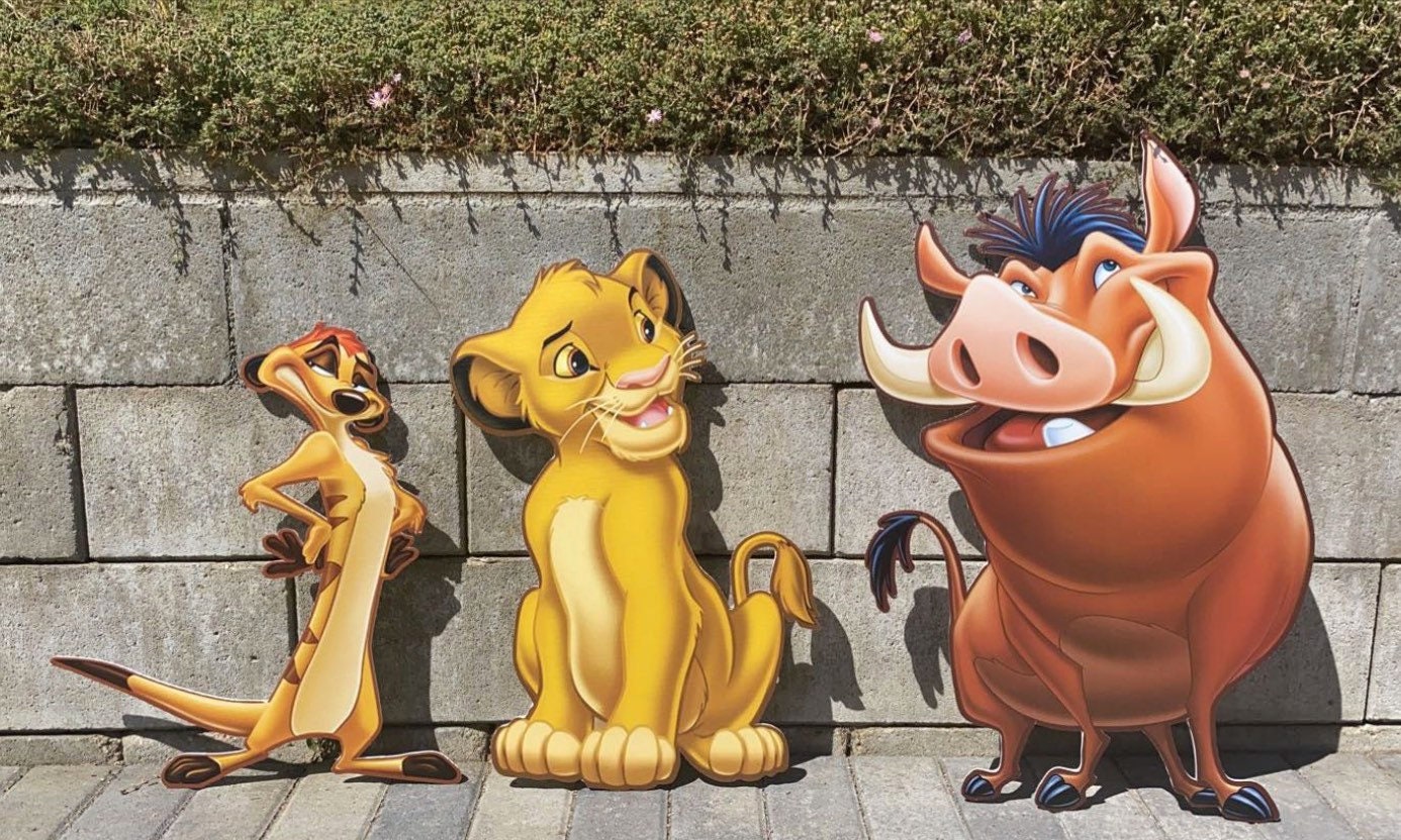 Lion King Cutouts, Lion King Birthday Backdrop, Lion King Birthday, Printed Cutouts, Lion King Photo Props, Room Decor, 3 CUTOUTS!