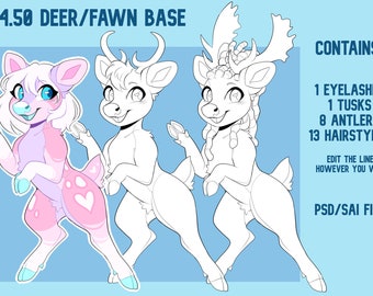 Furry Anthro Deer Fawn Base Pack
