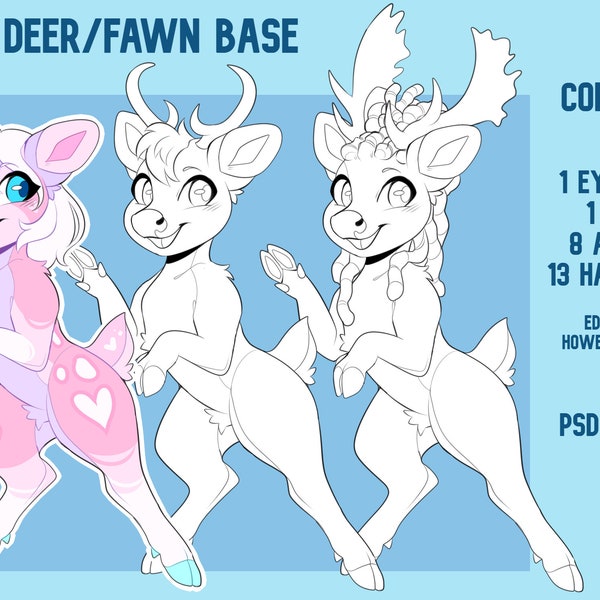 Furry Anthro Deer Fawn Base Pack