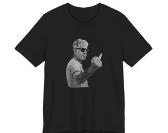 Halftone Effect Bourdain Bird Shirt | Bourdain Quote | Short Sleeve