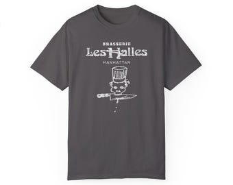 Vintage Style Brasserie Les Halles T-shirt | Anthony Bourdain | Faded Restaurant Shirt, No Reservations, Comfy Colors, Jersey Short