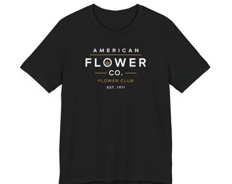 American Flower Co Shirt | Cannabis Lifestyle Tee | Flower Club T-Shirt | Vintage Streetwear | Bella Canvas 3001 Unisex Graphic Tee