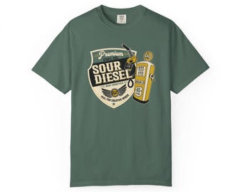 Sour Diesel T-Shirt | Vintage Gas Station Graphic Tee | Comfort Colors 1717 Streetwear