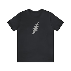 Silver Lightning Bolt Shirt | Jam Band Inspired | Lightning Logo | Unisex Jersey Short Sleeve Tee