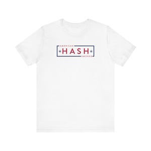 Unisex T-Shirt American Hash Smoker Logo, Weed 420 Tee, Marijuana Shirt, Stoner Gift, Cannabis Lover Top, Pot Leaf Apparel