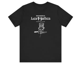 Vintage Looking Brasserie Les Halles T-shirt  | Anthony Bourdain's Old Restaurant |  Unisex Jersey Short Sleeve