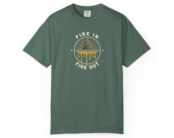 Fire In Fire Out Cannabis T-Shirt | Premium Solventless Hash Shirt | Rosin Culture Graphic Tee | Comfort Colors | Stoner Streetwear