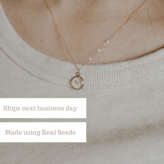 Mum seed necklace hotsell