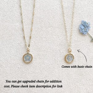 Real Flower | Forget Me Not Necklace | Flower of Loss | Flower of Miscarriage | Gift for Loss | Bereavement Gift | Pregnancy Loss image 5
