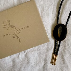 Helicopter Seed | Floral Bolo Tie | Western Bolo | Western Wear | Feminine | Handmade | Leather | Cowboy Necklace | Custom Bolo | Wedding