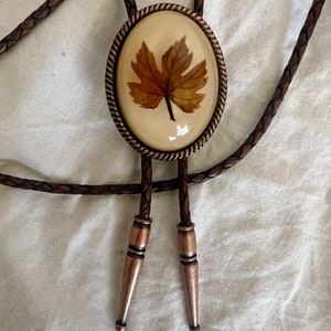 Leaf | Floral Bolo Tie | Western Bolo | Western Wear | Feminine | Handmade | Leather | Cowboy Necklace | Custom Bolo | Wedding