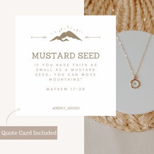 Mustard Seed Necklace Faith Jewelry Seed of Faith Faith Necklace Faith Gifts Baptism Confirmation Encouragement Easter zdjęcie 2