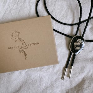 Lily of the Valley | Floral Bolo Tie | Western Bolo | Western Wear | Feminine | Handmade | Leather | Cowboy Necklace | Custom Bolo | Wedding