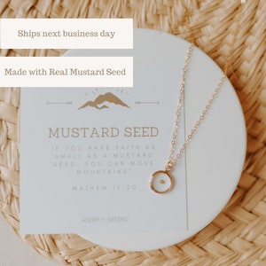 Mustard Seed Necklace | Faith Jewelry | Seed of Faith | Faith Necklace | Faith Gifts | Baptism | Confirmation | Encouragement | Easter