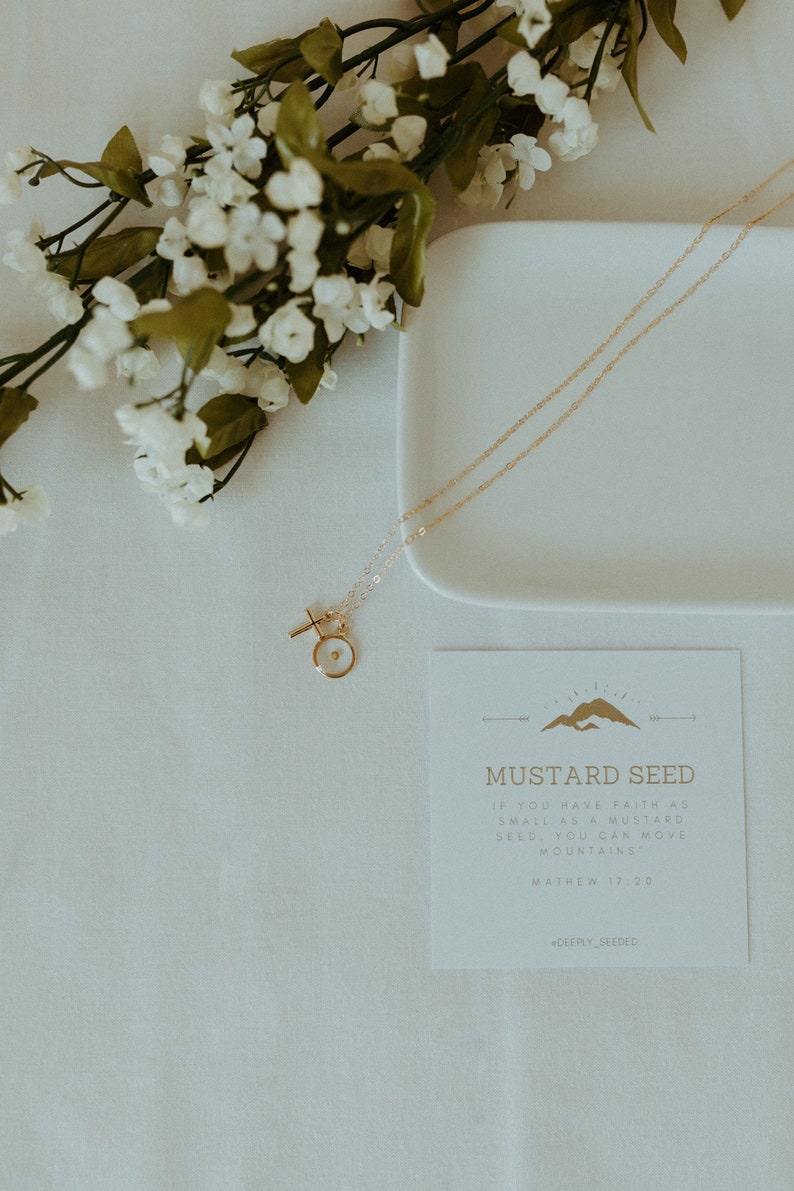 Mustard Seed With Cross Faith Jewelry Seed of Faith Etsy