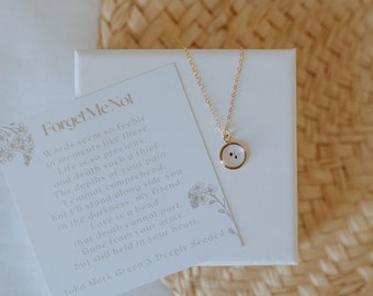 Double Seed Forget Me Not Necklace | Seed of Loss | Seed of Miscarriage | Gift for Loss|Bereavement Gift | Pregnancy Loss | Mama to an Angel