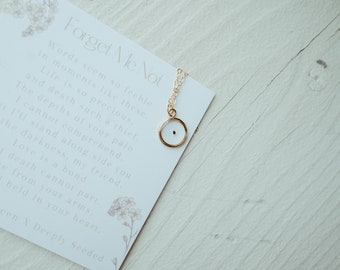 Gold Filled Forget Me Not Seed Necklace | Bereavement Gift