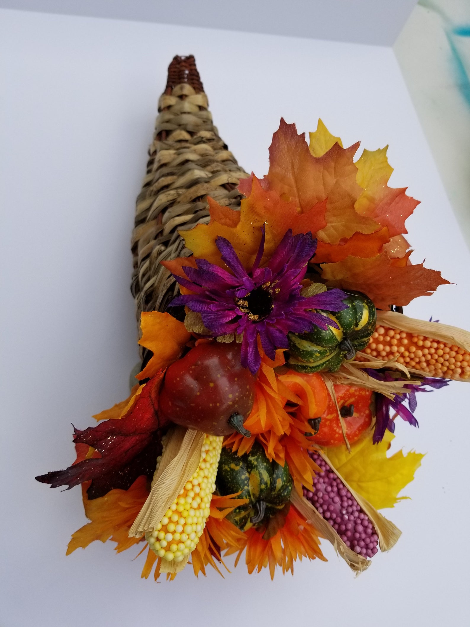 Fall Cornucopia Silk Flower Arrangement - Etsy