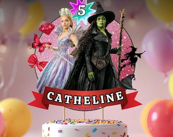 Editable Wicked Birthday Cake Topper | Wicked For Good And Princess Party Decorations |  (Digital Download)