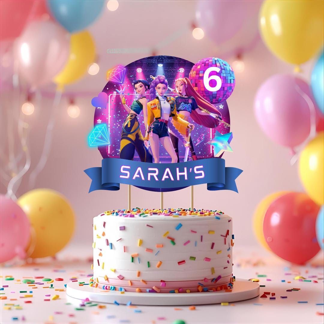 Decorazione di compleanno e torta con animali
