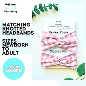Matching knotted headbands for Mommy and Baby/Child, Besties, Sisters | Handmade soft & comfy knotted headband for two | Match your bestie!