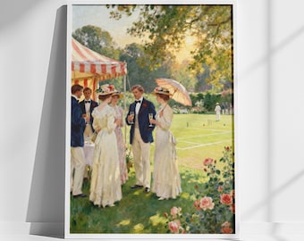 Garden Party Celebration Toast 1888 Oil Painting | Fine Art Print
