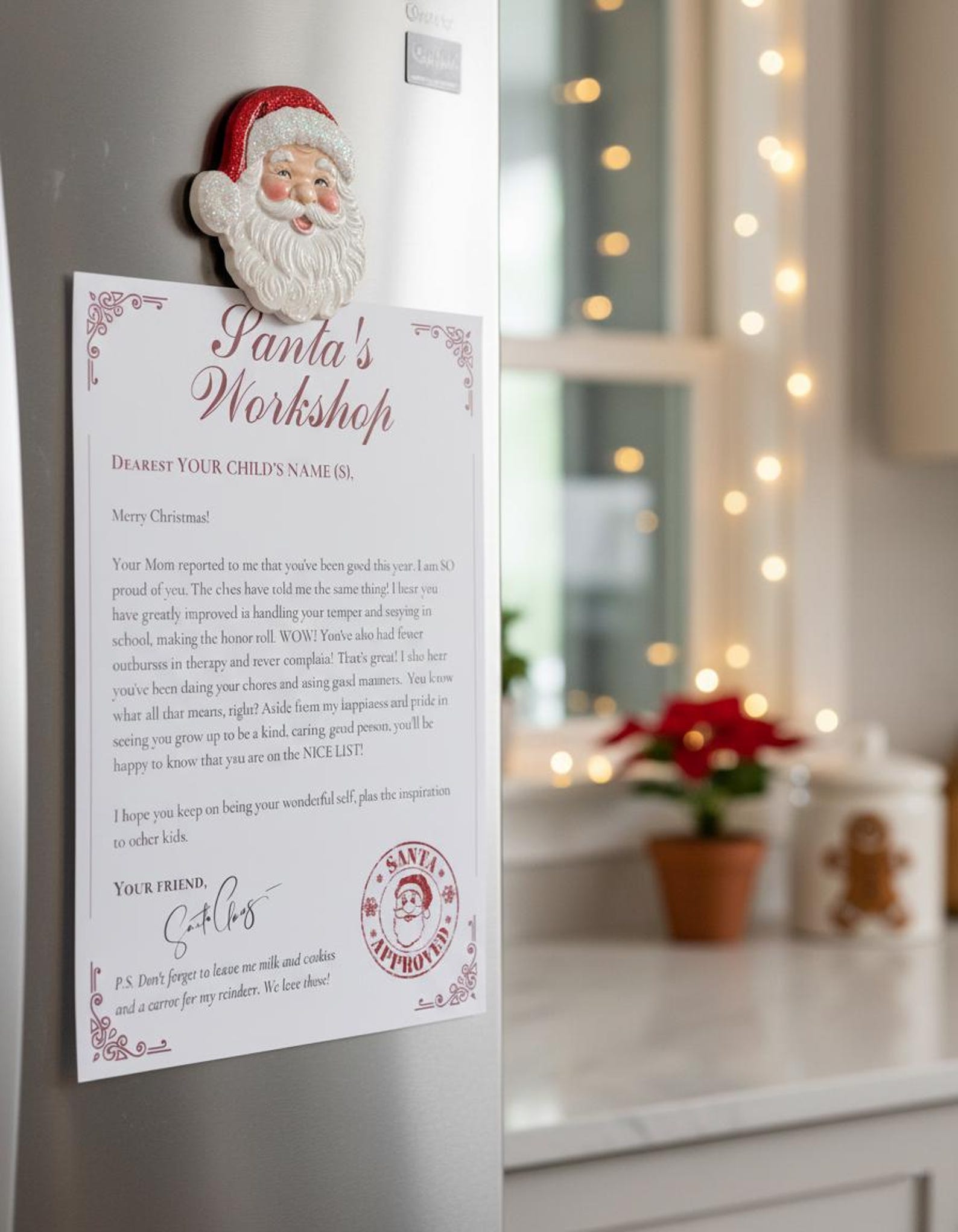 Editable Santa Letter | Personalized Christmas Printable Set | Instant ...