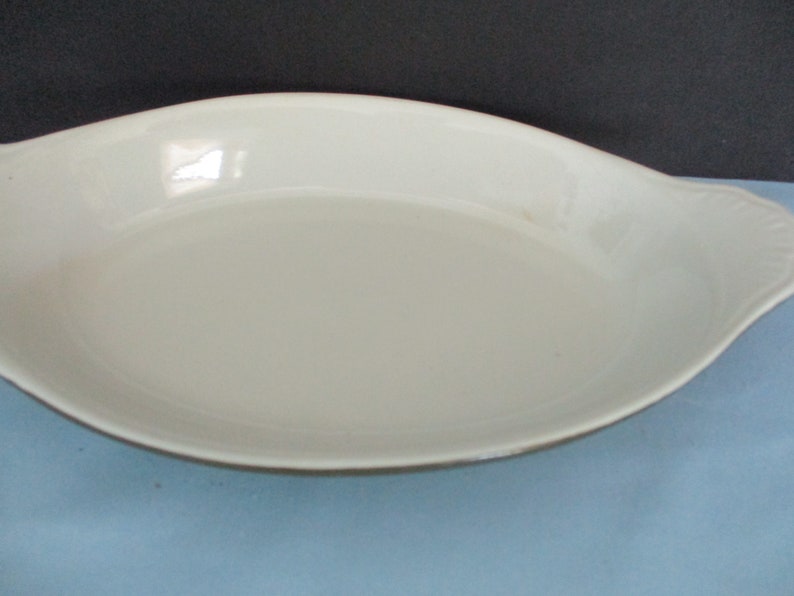 Hall Pottery Green and White Au Gratin Bowl 433 Vintage Etsy