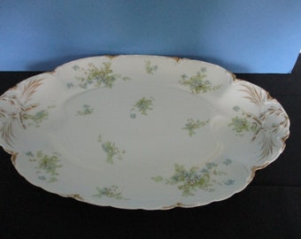 Haviland France Schleiger 52B pattern 20" porcelain serving platter , vintage