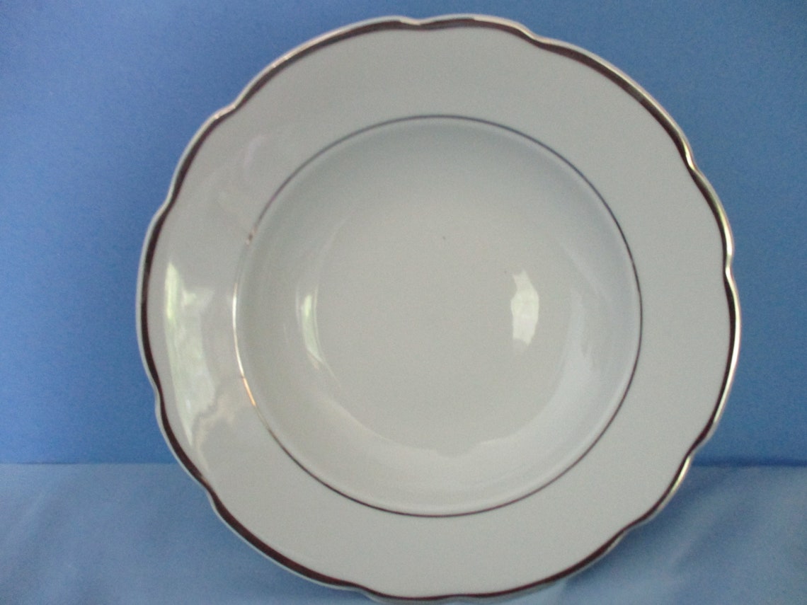 Cmielow China Platinum Band Soup Bowl/ Serving Bowl Set of Etsy UK