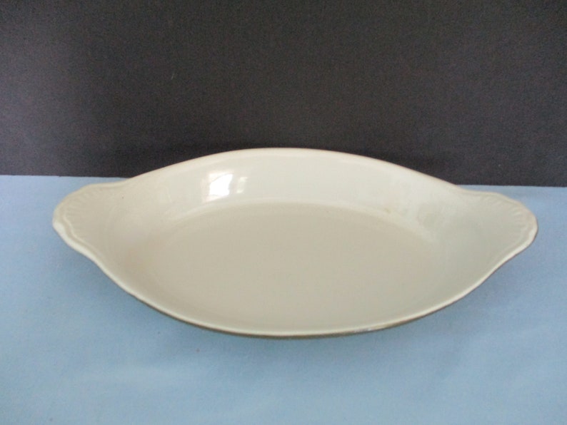 Hall Pottery Green and White Au Gratin Bowl 433 Vintage Etsy