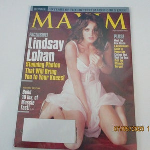 Maxim Magazine Lindsay Lohan September 2007 MINT - Etsy UK