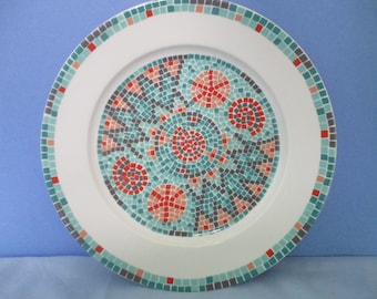 Habitat Mosaic Pattern Dinner Plate Set of 9, very rare