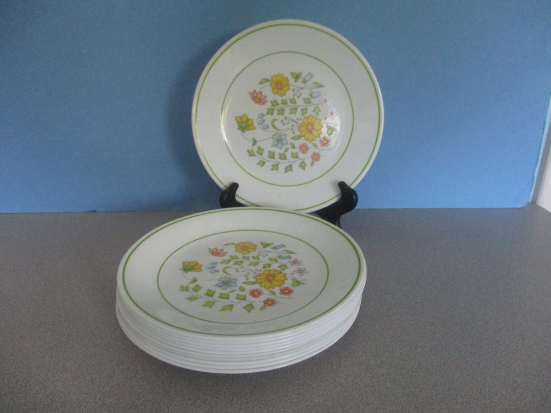 Vintage Corningware Corelle Meadow Pattern Salad Plates, Set of 11 - Etsy