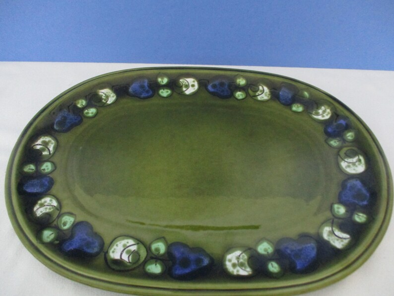 German Pottery Floral Oblong Platter # T.13-36 Carstens W