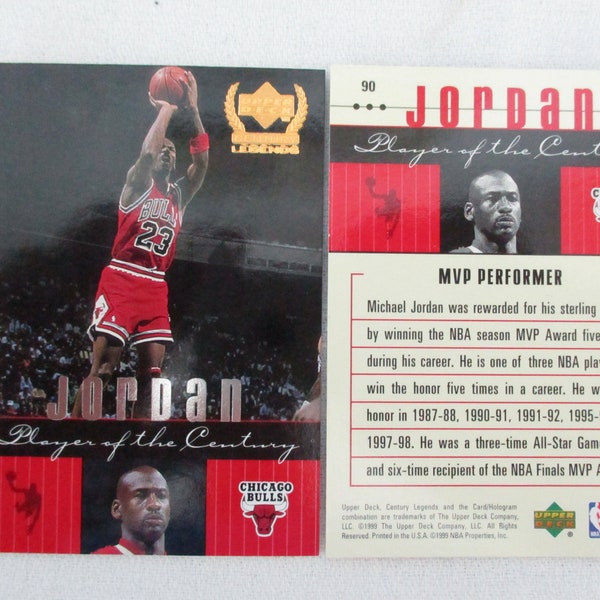 Michael Jordan Upper Deck Century Legends  1999 Series card #90