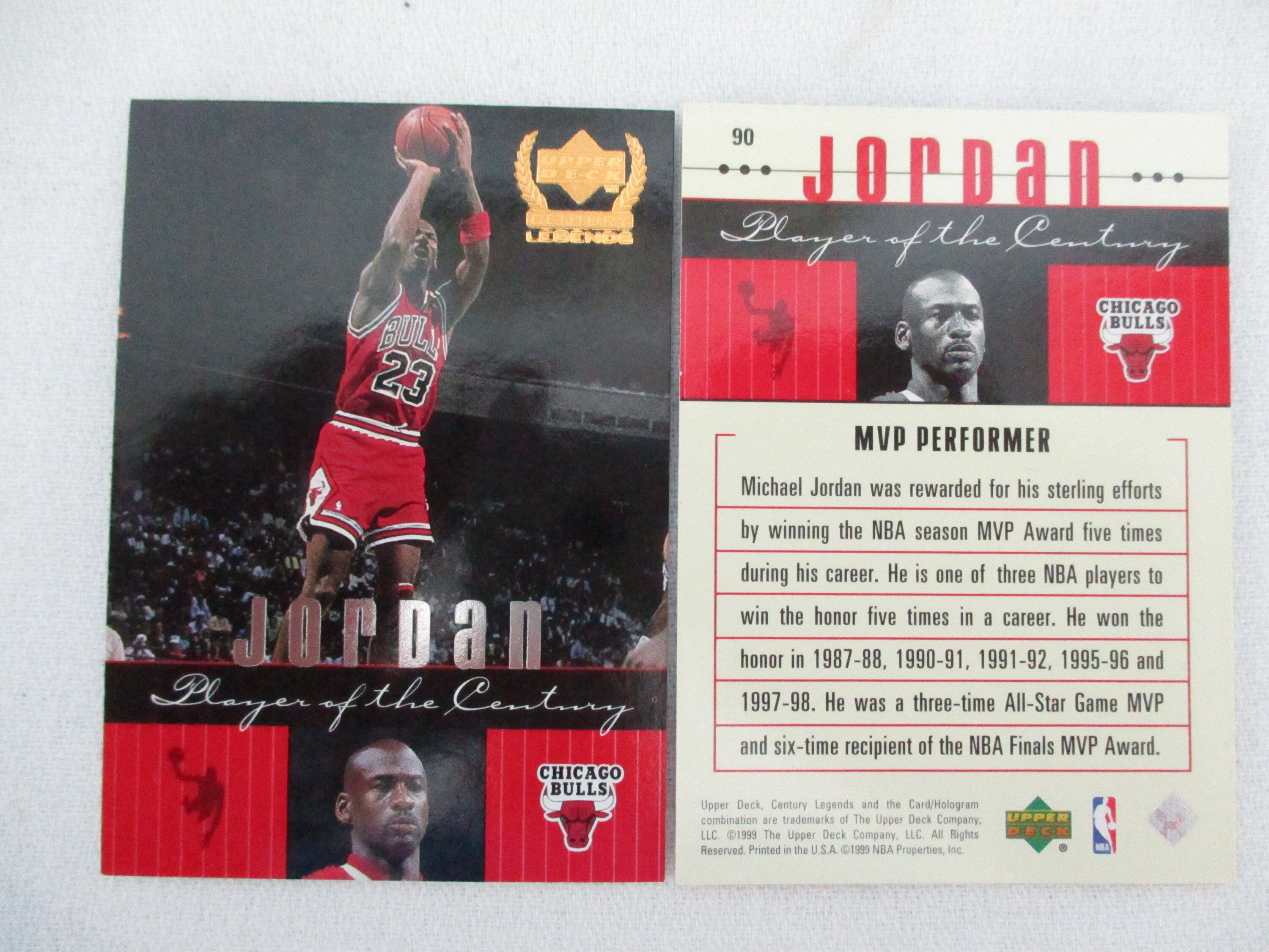 Michael Jordan Upper Deck Century Legends 1999 Series Card 90 - Etsy