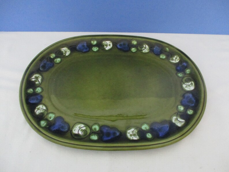 German Pottery Floral Oblong Platter # T.13-36 Carstens W