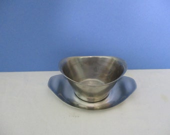 Cromargan Germany Mid century Modern Stainless 2 pc Gravy Boat