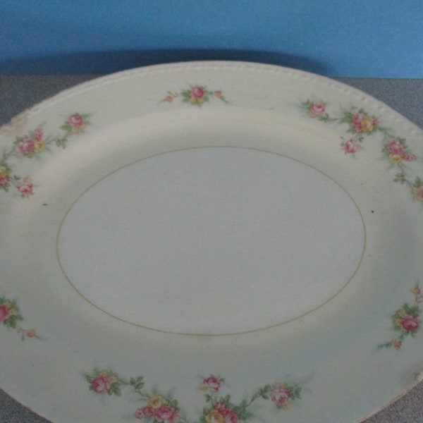 Vintage Homer Laughlin Georgian Eggshell Countess Pattern Oval Platter