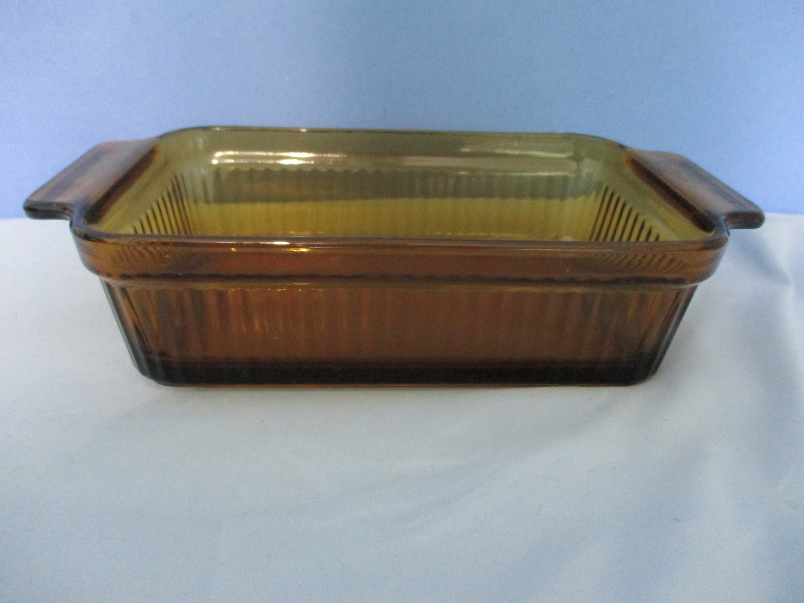 Pyrex Amber ribbed loaf pan 8.5 x5 Etsy